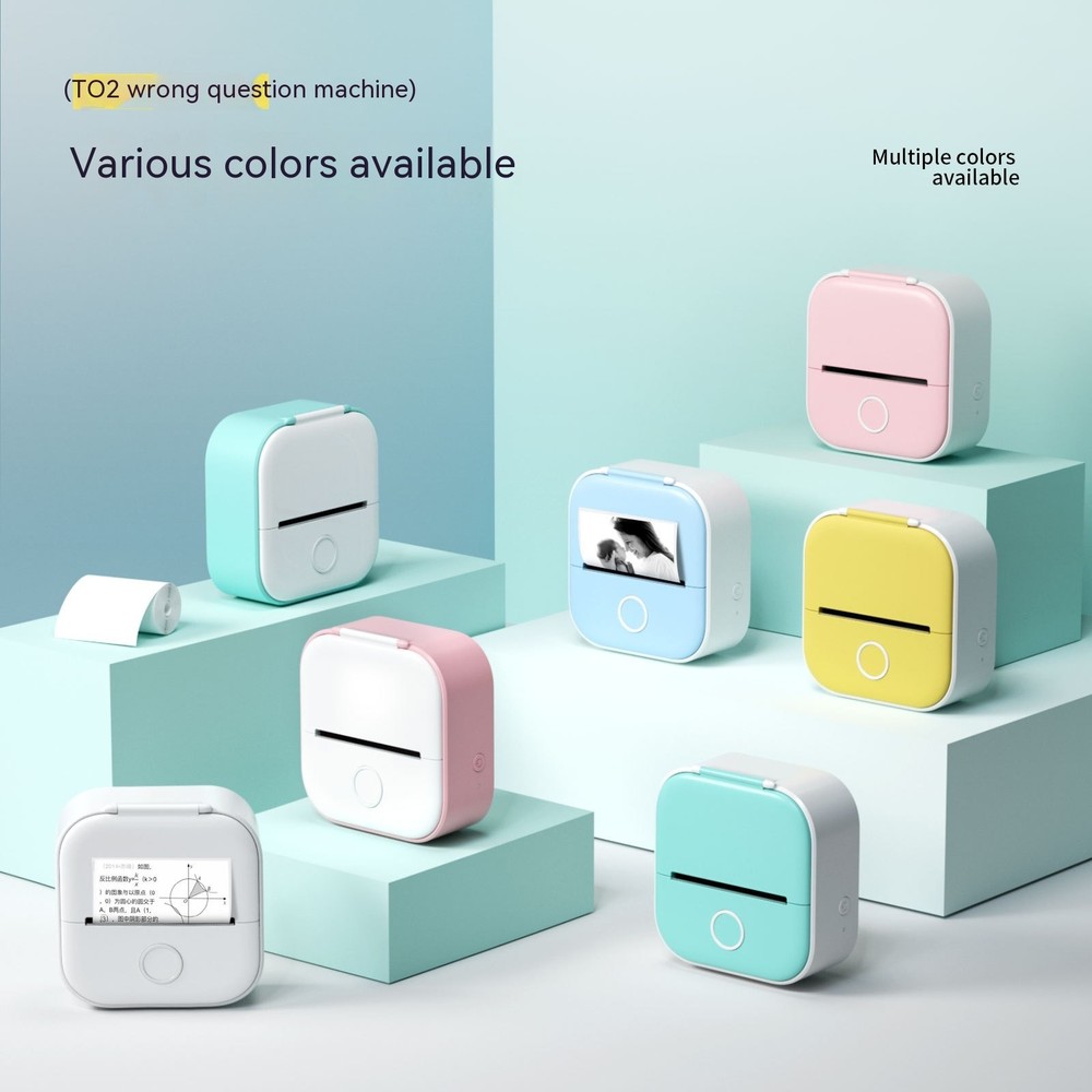 Mini Bluetooth Thermal Printer Portable Mobile Printer Sticker Label Photo Notes