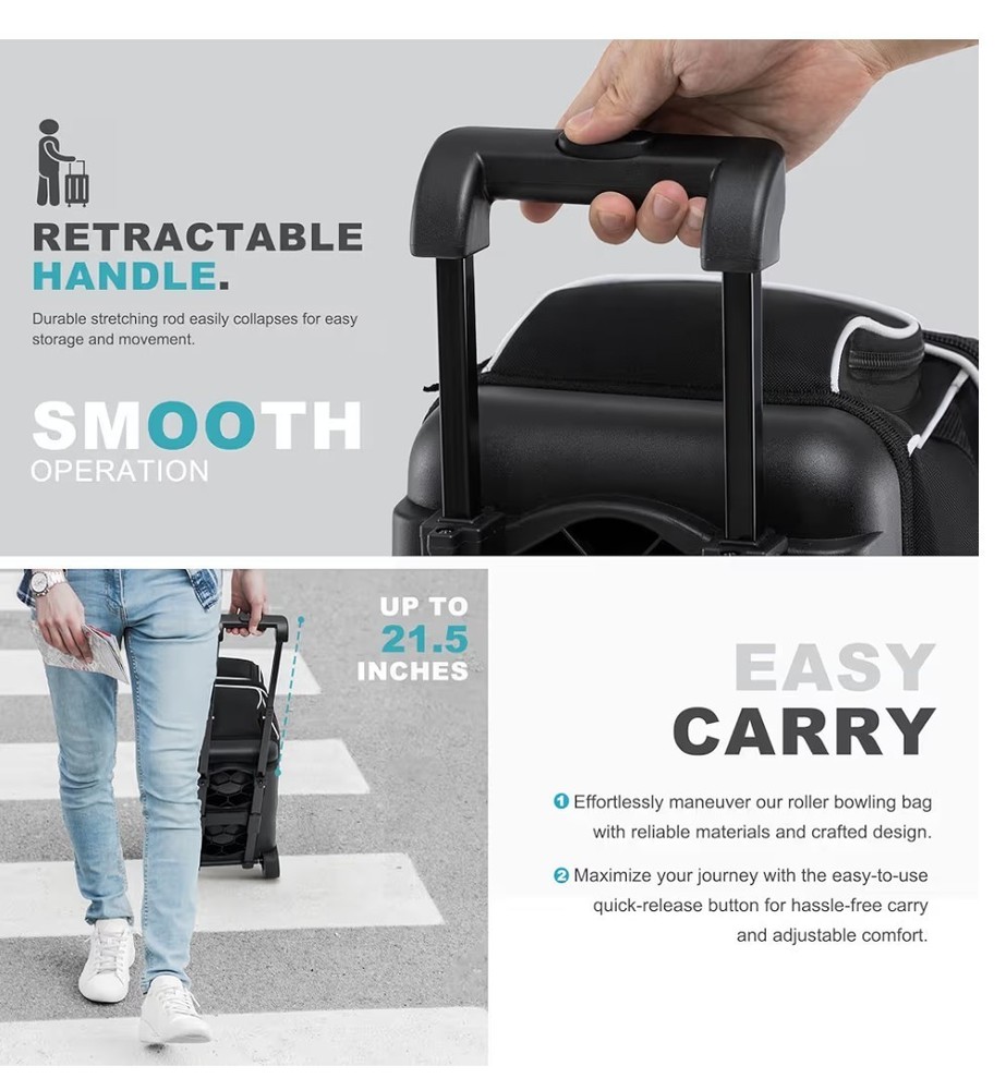Himal 2 Ball Bowling Bag with Shoe Compartment