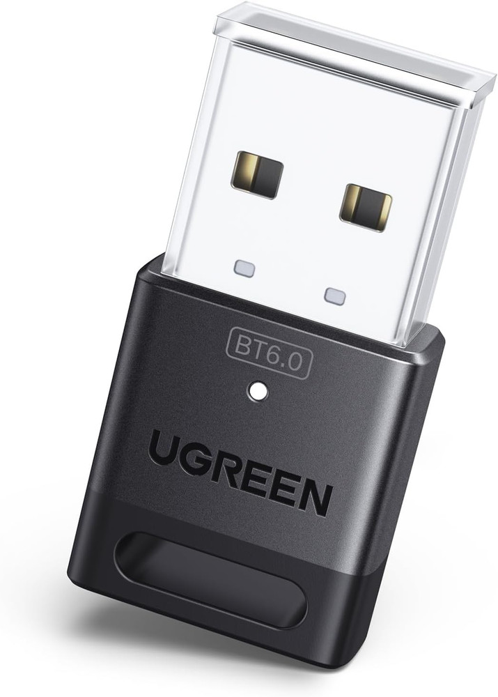 UGREEN USB Bluetooth Adapter for PC, Bluetooth 6.0 Dongle Receiver EDR & BLE, Pl