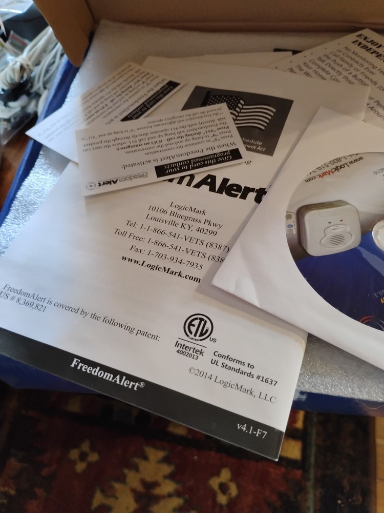 LogicMark Freedom Alert Fall w/ DECT Emergency Communicator ~ Model 35511 Unused