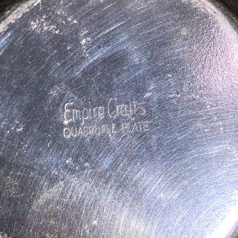 Empire crafts quadruple Silver silverplated creamer and sugar