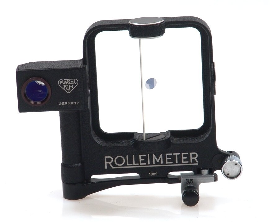 ROLLEIFLEX TLR CAMERA ROLLEIMETER IN LEATHER CASE MINT