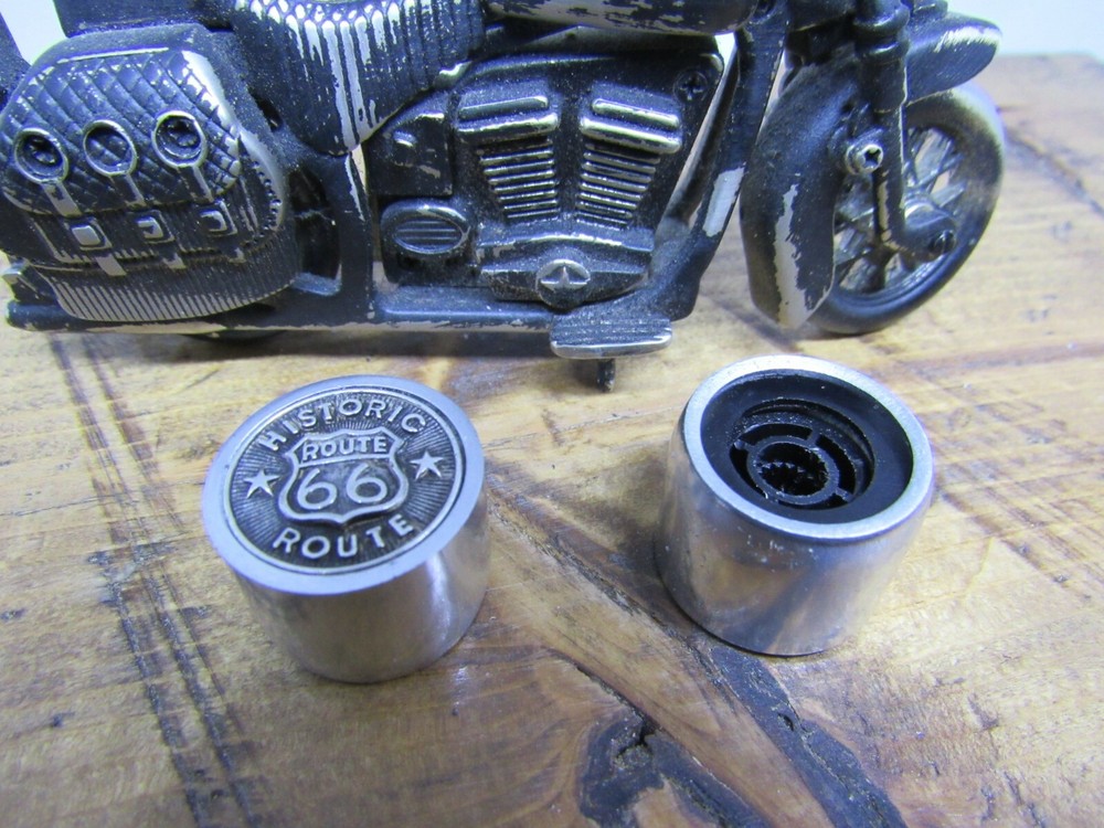Route 66 Volume/tone guitar control knobs aluminum sides.