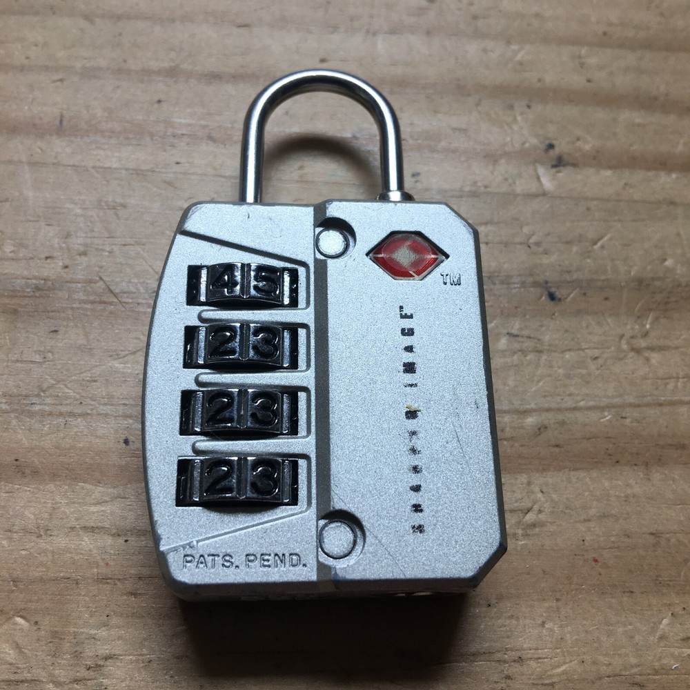Sharper Image Safely Code Padlock 4 Digit Combination Anti-theft w/ Key Hole