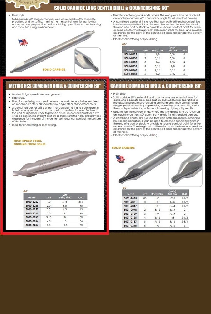 HHIP 2.5 X 6.3MM COMBINED DRILL & COUNTERSINK (5000-2257)