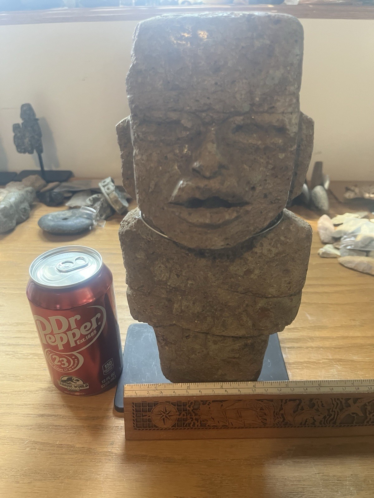 Massive Olmec 11” Stone Figure PreColumbian Ancient Artifact Teotihuacan Mayan