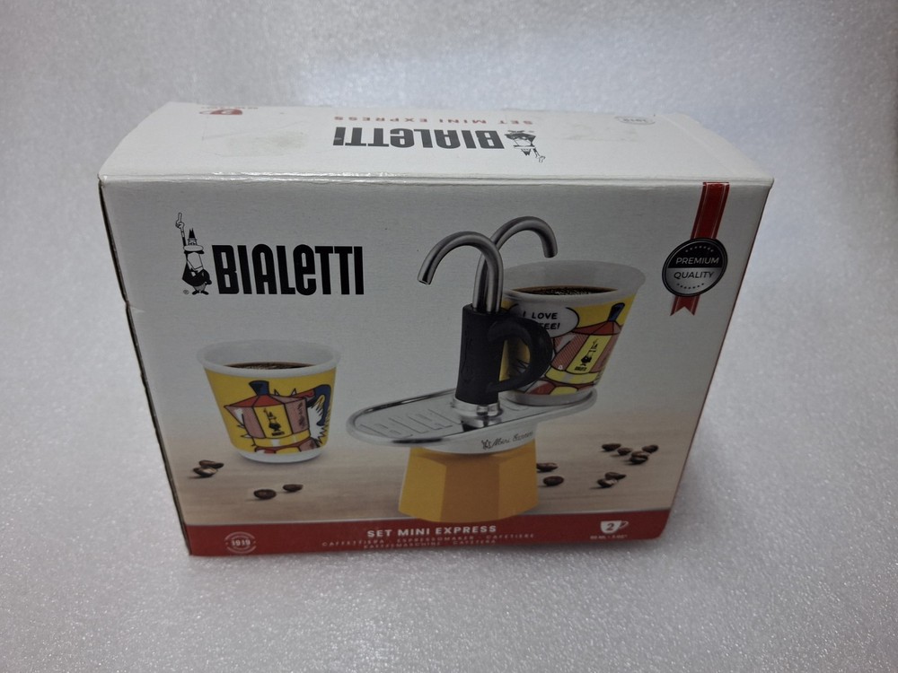 Bialetti - Mini Express Lichtenstein: Moka Set includes Coffee Maker 2-Cup 3oz
