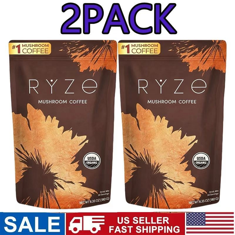 Organic Mushroom Coffee - Coffee for Better Energy - 30 Servings (Pack of 2)