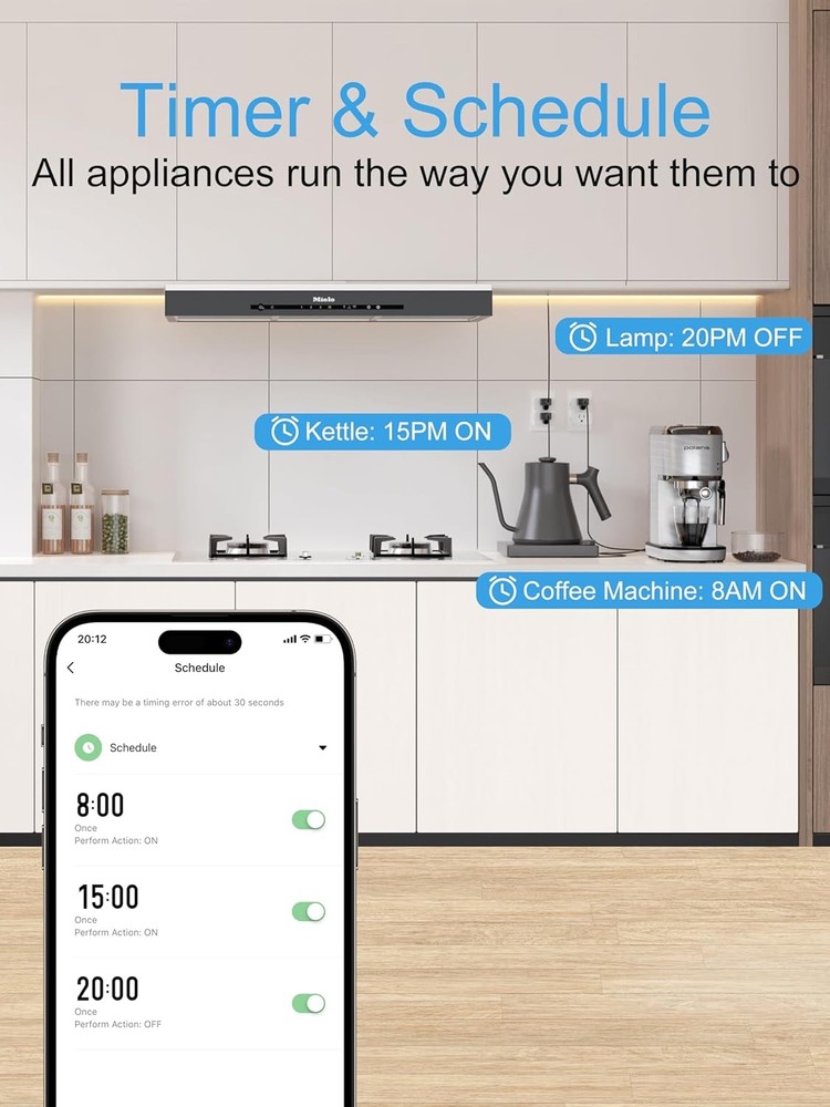 1 Pack Smart Plug 15A, WiFi Outlet Compatible with Alexa & Google Home