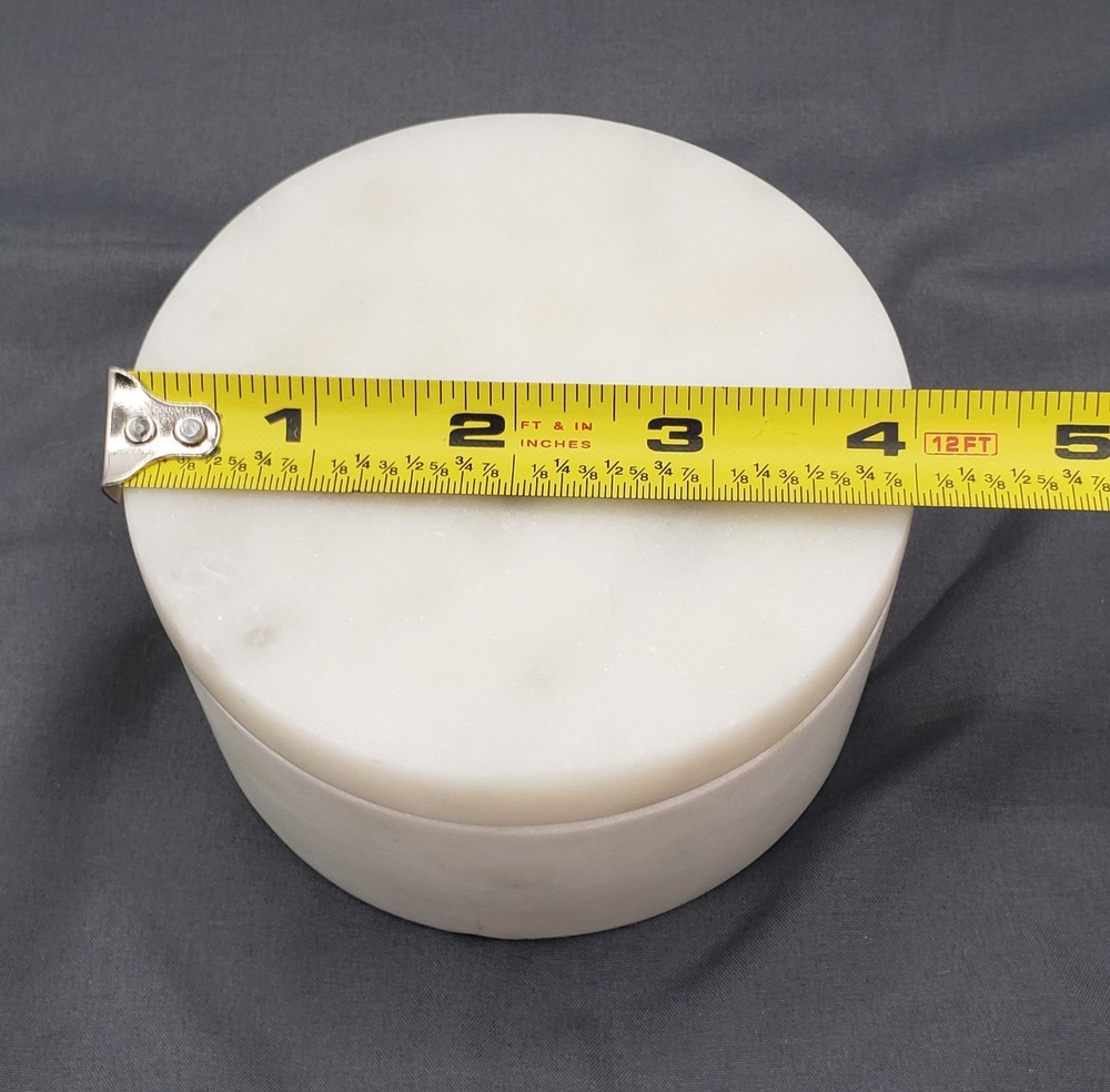 Pottery Barn White Marble Divided Salt Cellar