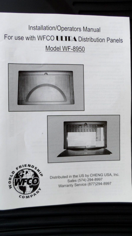 WORLD FRIENDSHIP WF-8930/50 DISTRIBUTION ENCLOSURE ELECTRICAL CONTROL PANEL