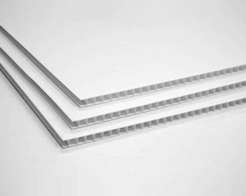 White Fluted Plastic Correx Board- 6mm Thick - A1 Sheets (594mm x 841mm)