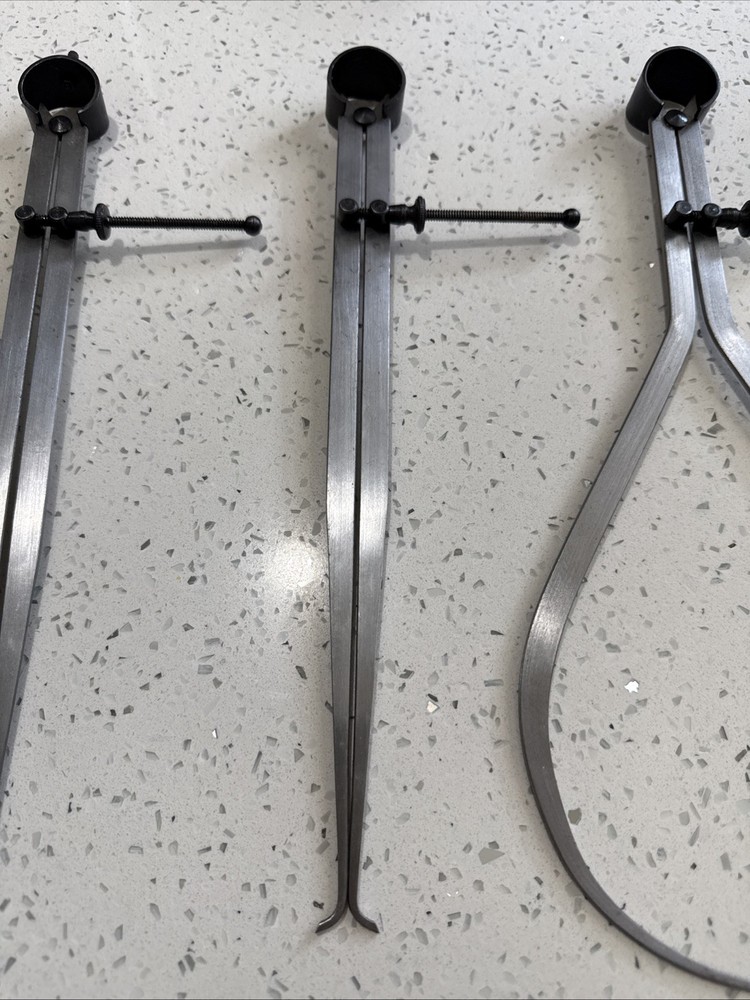 Caliper Divider Set 3Pc Inside Outside & Divider Round Leg 6" USA