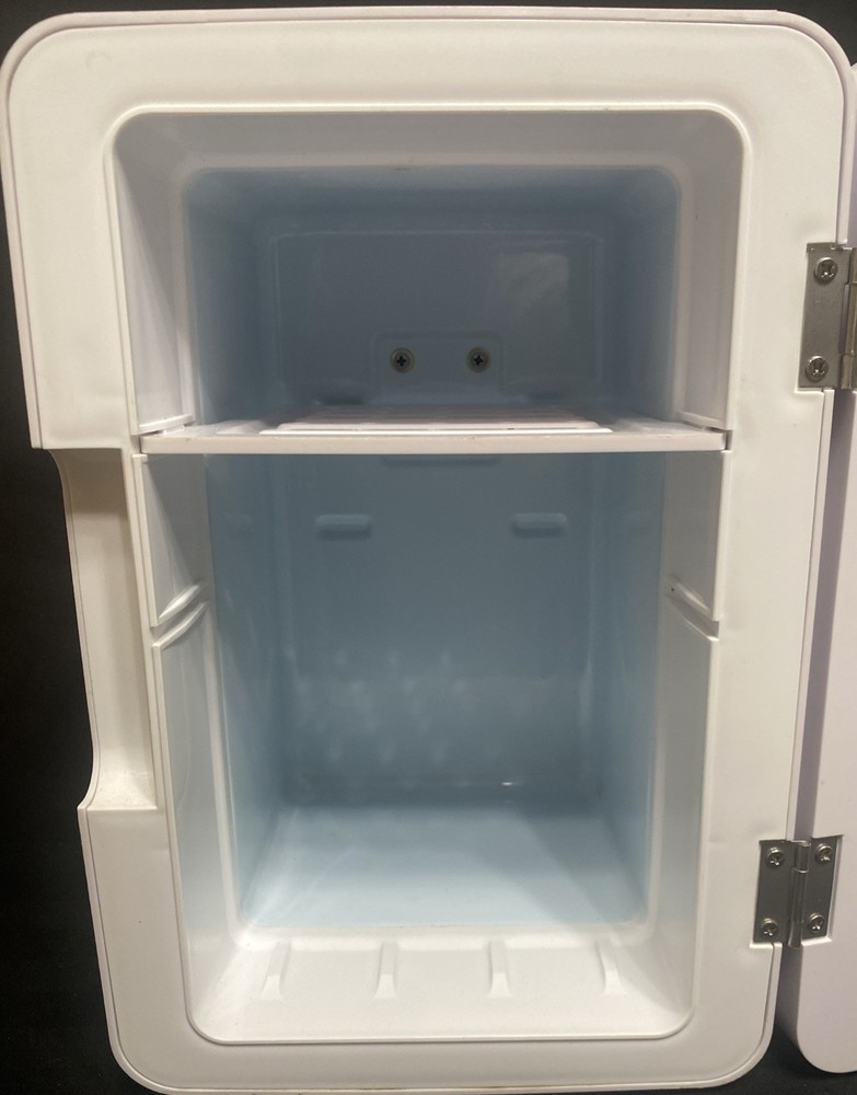 Mini Fridge 12 Volt Mirrored Lighted Makeup Cosmetics Snack Refrigerator Cold