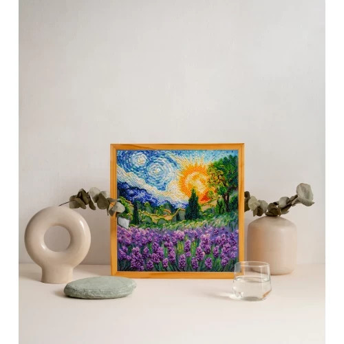 Bead Embroidery Kit Summer Bead stitching Bead needlepoint DIY Abris Art