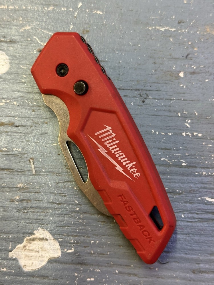 Milwaukee FastBack 48-22-1525 Hawkbill Folding Knife Multiple Available Used
