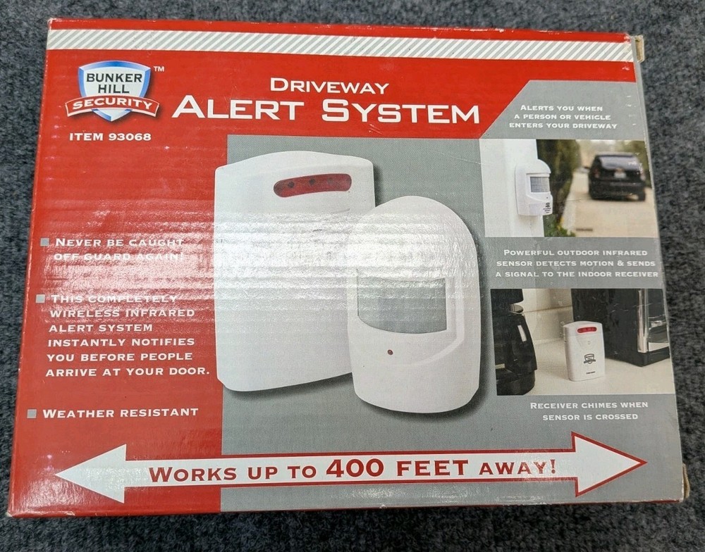 Bunker Hill Security Driveway Alert System 93068 Wireless Sensor Open Box