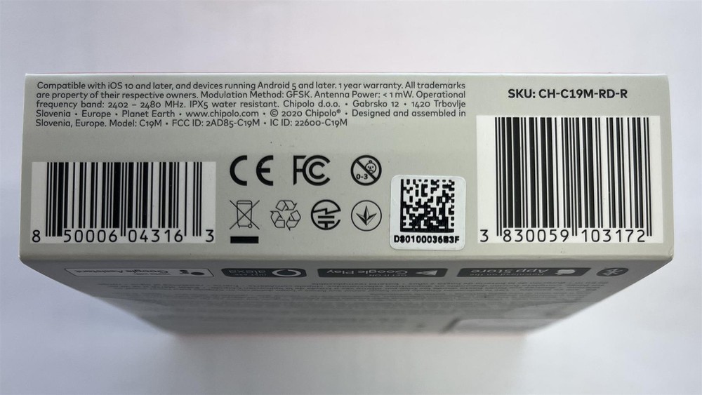 CHIPOLO ONE Red CH-C19M-RD-R Bluetooth KEY & PHONE FINDER