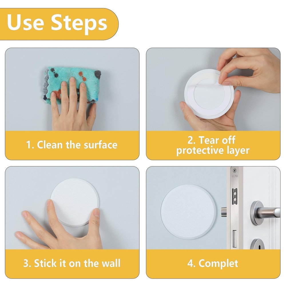 HOME MASTER HARDWARE 5" Wall Protector Round, 5 Pack 5 inch - 5 Pack, Round