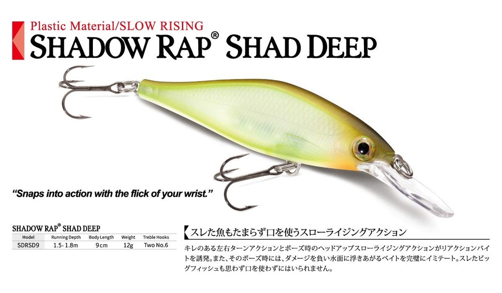 Rapala Shadow Rap Shad Deep 09 SDRSD09CLN: One Size, Multi