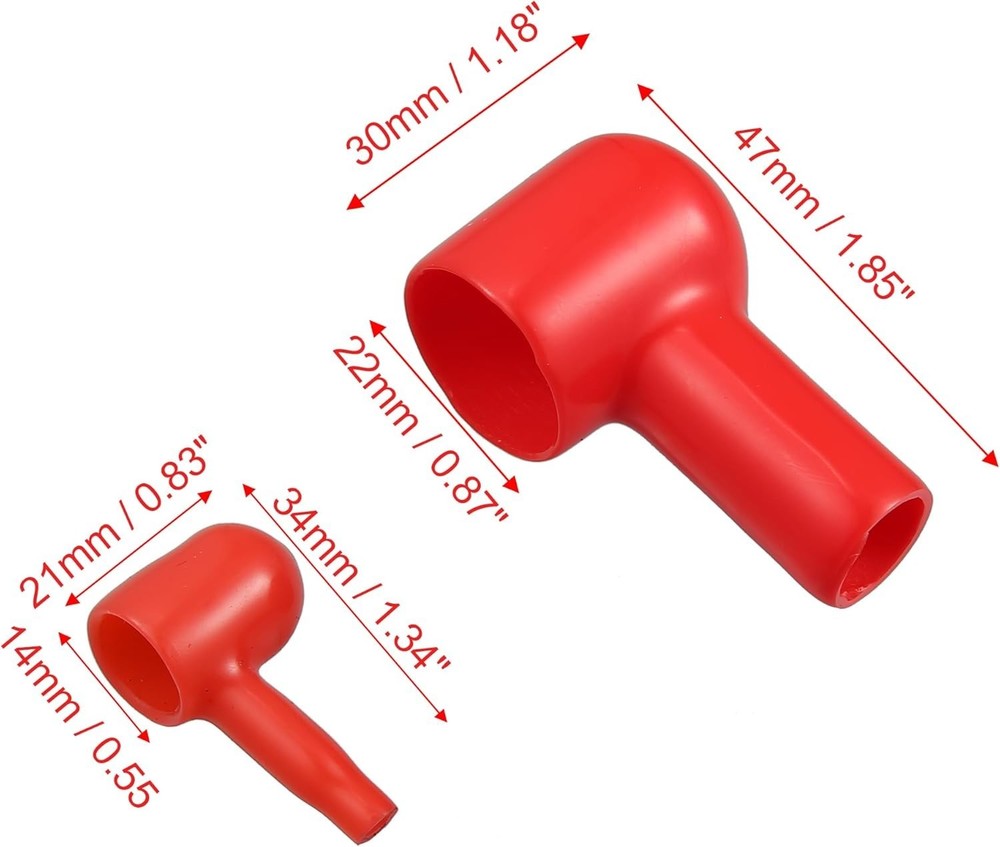 Universal Pack 20 Battery Terminal Boots Insulating Rubber Covers Cable Lug