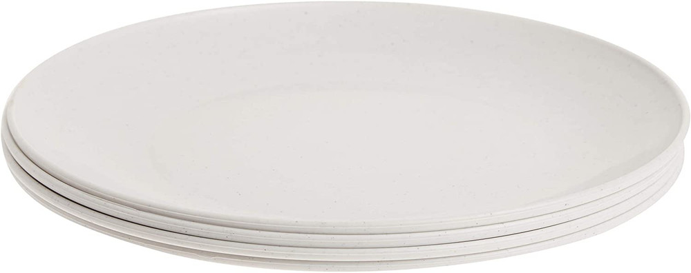 Nordic Ware 10" White Polypropylene Plates for Microwave Serving