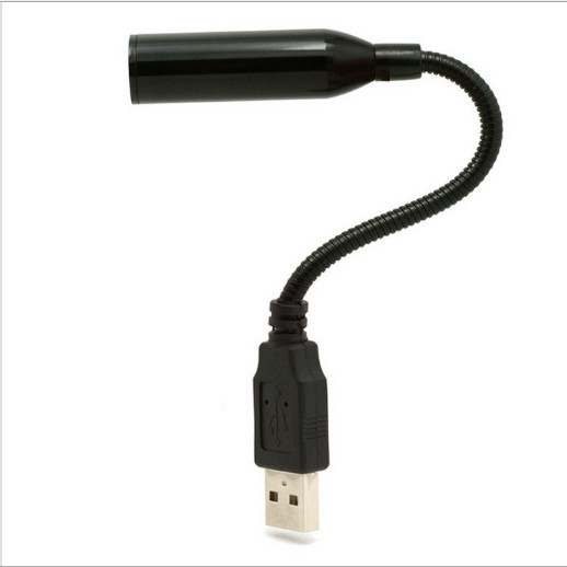 Mini USB Flexible Stereo Record Mic Desktop Microphone for PC Laptop Mac Black