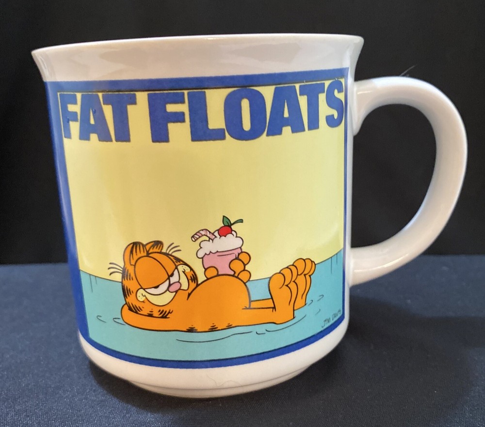 vintage garfield mug/cup   fat floats