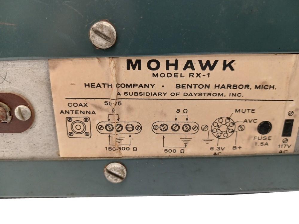 Heathkit Mohawk RX1 Receiver Double-Conversion Superheterodyne Vintage 1950s