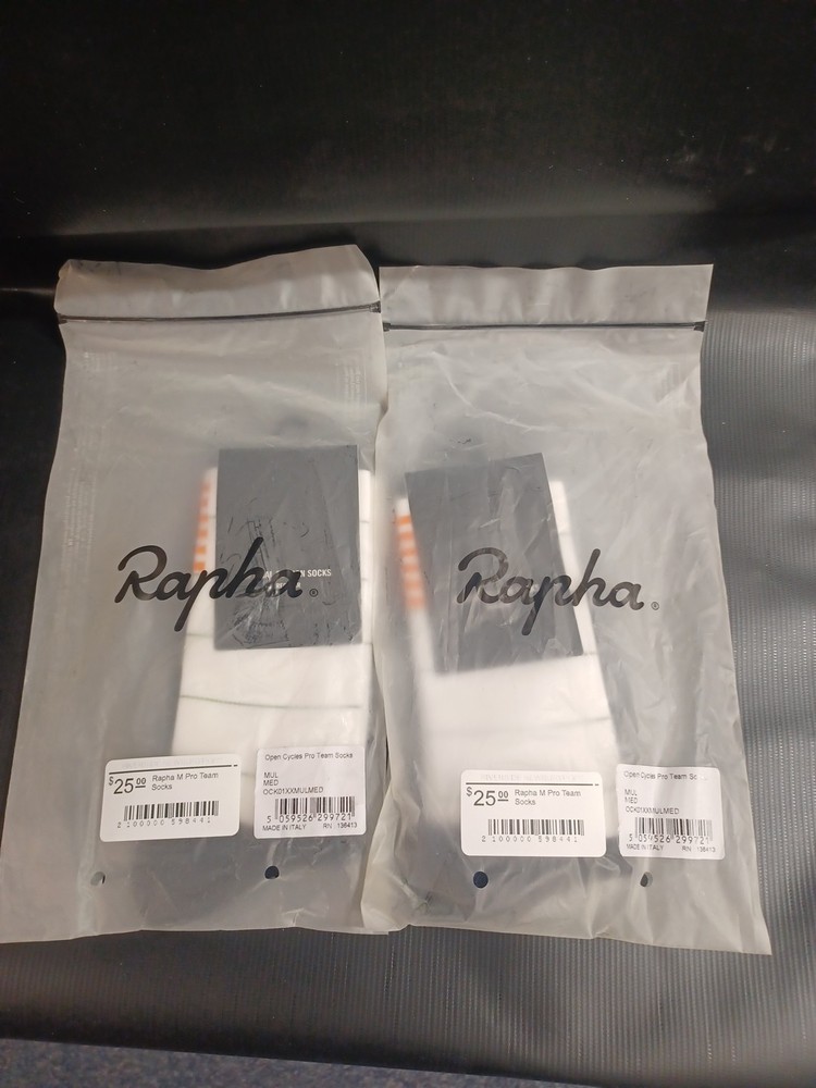 Rapha Medium Pro Team Socks Org. 50.00 For 2 Pairs