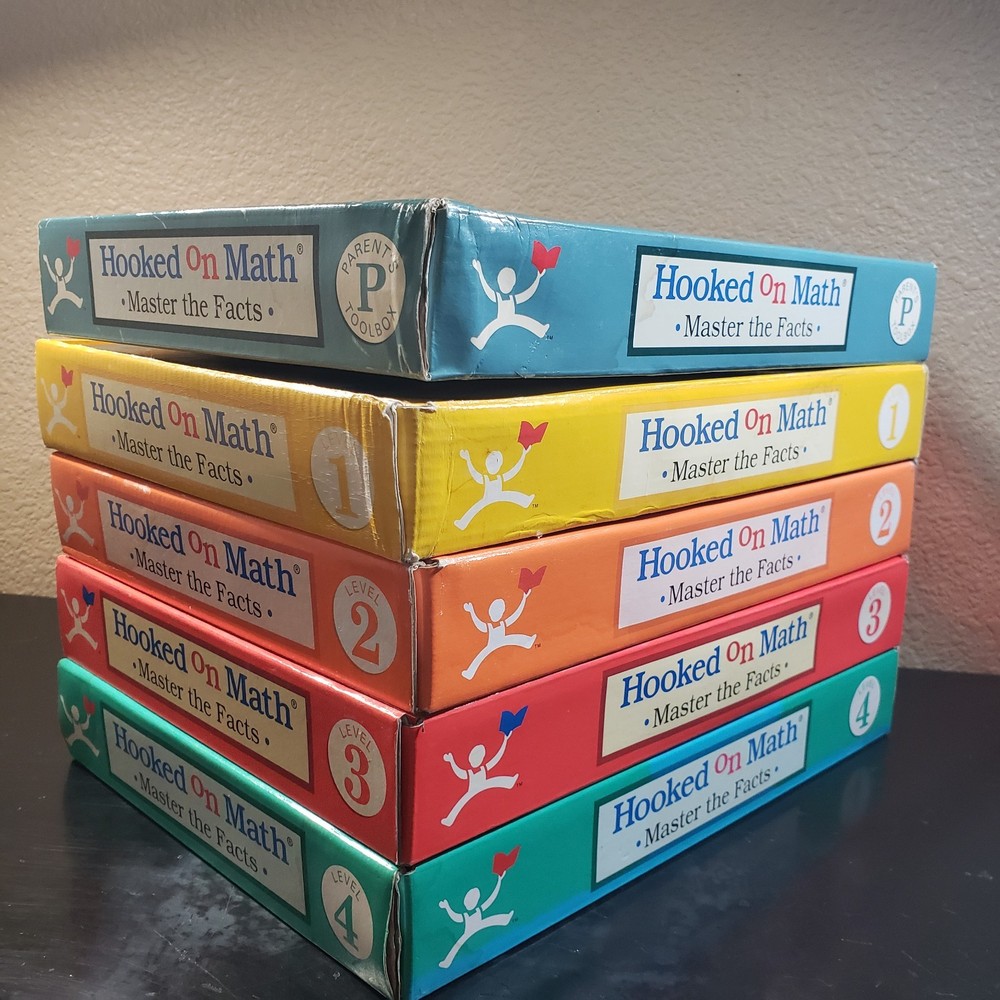 Hooked on Math Boxed Sets Levels 1, 2, 3, 4 & P. MISSING PARENT'S GUIDE