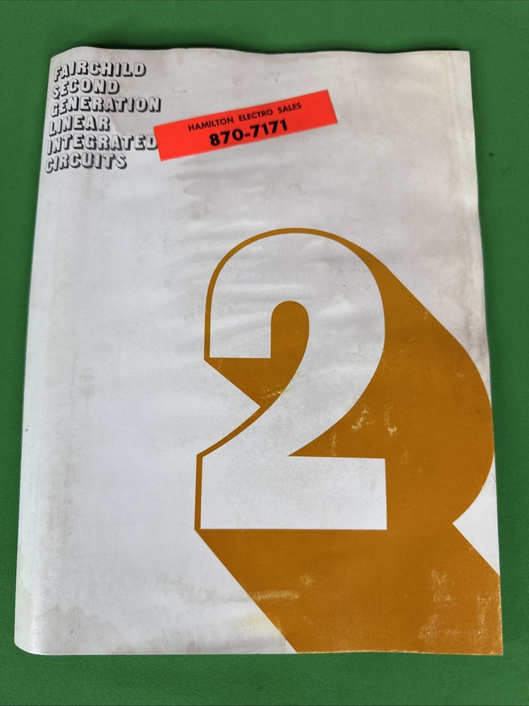 vtg 1968 Fairchild 2nd Generation Linear Integrated Circuits Catalog-Manual
