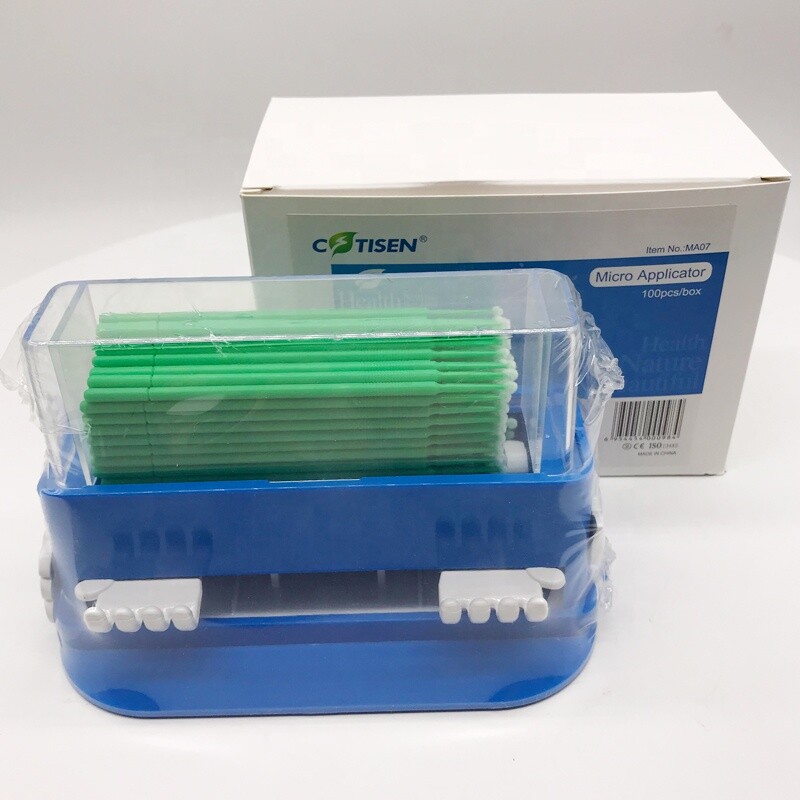400 Pcs Micro Applicator Brush Tip Disposable Dental Dispenser Holder Container
