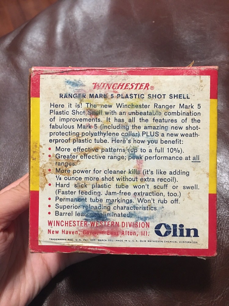 winchester ranger shotgun shell box mark 5