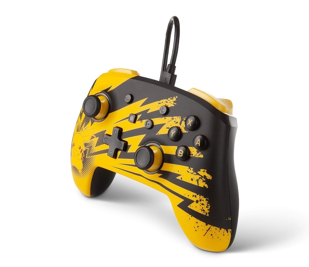 NEW PowerA Enhanced Wired Controller Pikachu Lightning for Nintendo Switch
