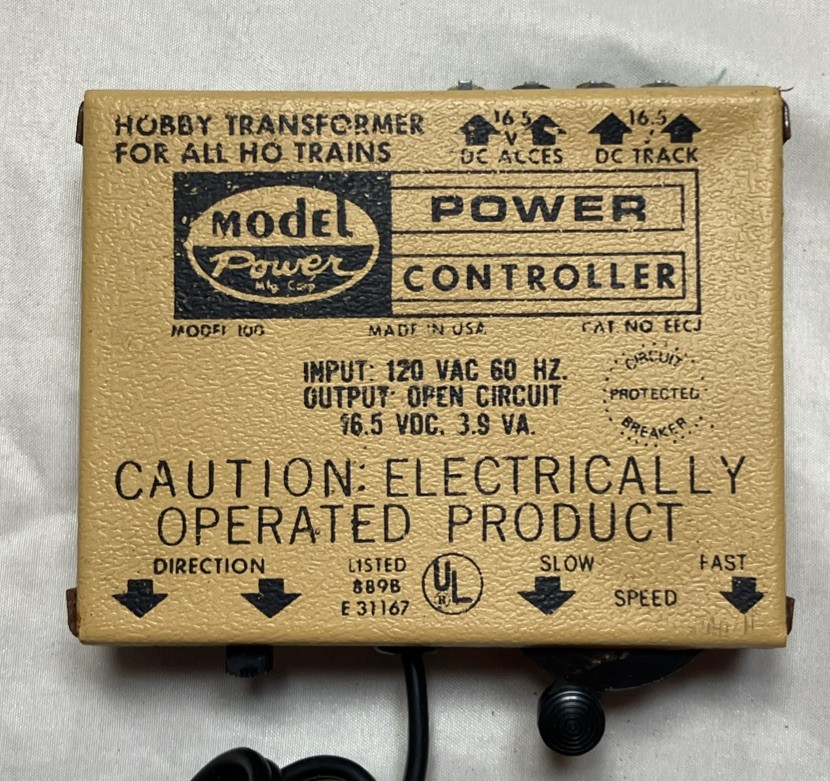 🚂Model Power 100 Vintage 1977 Ho Scale Train Controller F/SH