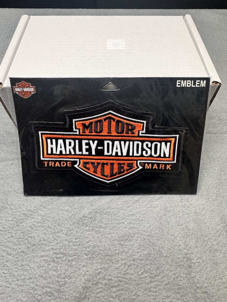Harley-Davidson Motor Cycles Long Bar & Shield Patch - EMB312383 - Embroidered