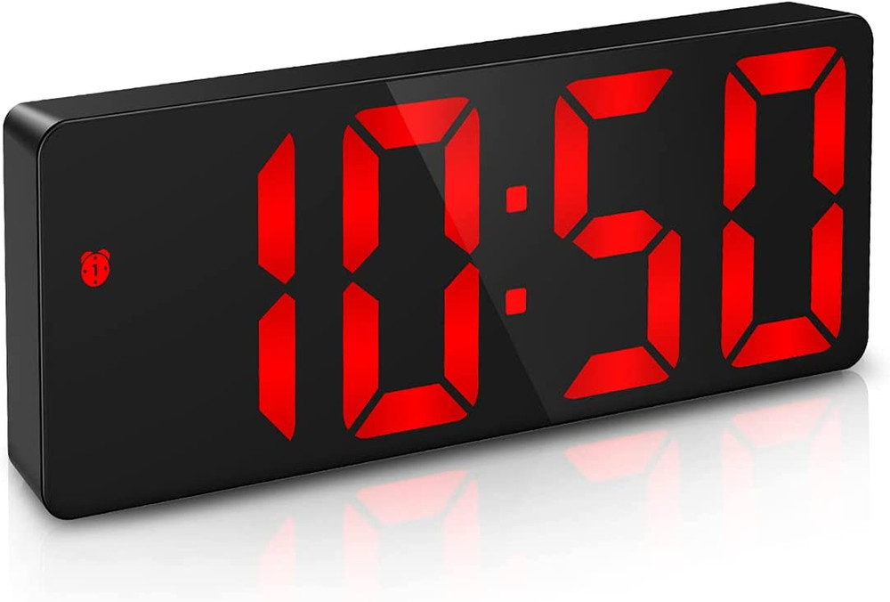 Sharp Electric Digital Alarm Clock LED Large Display Battery Backup Snooze
