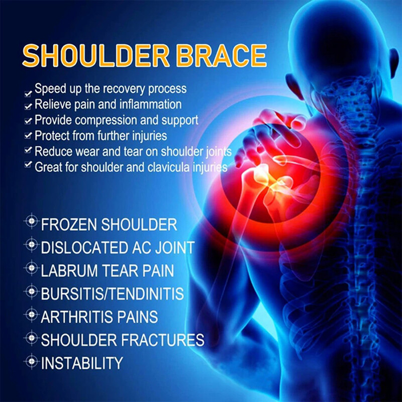 Shoulder Brace Support Torn Rotator Cuff AC Joint Compression Sleeve Pain Relief