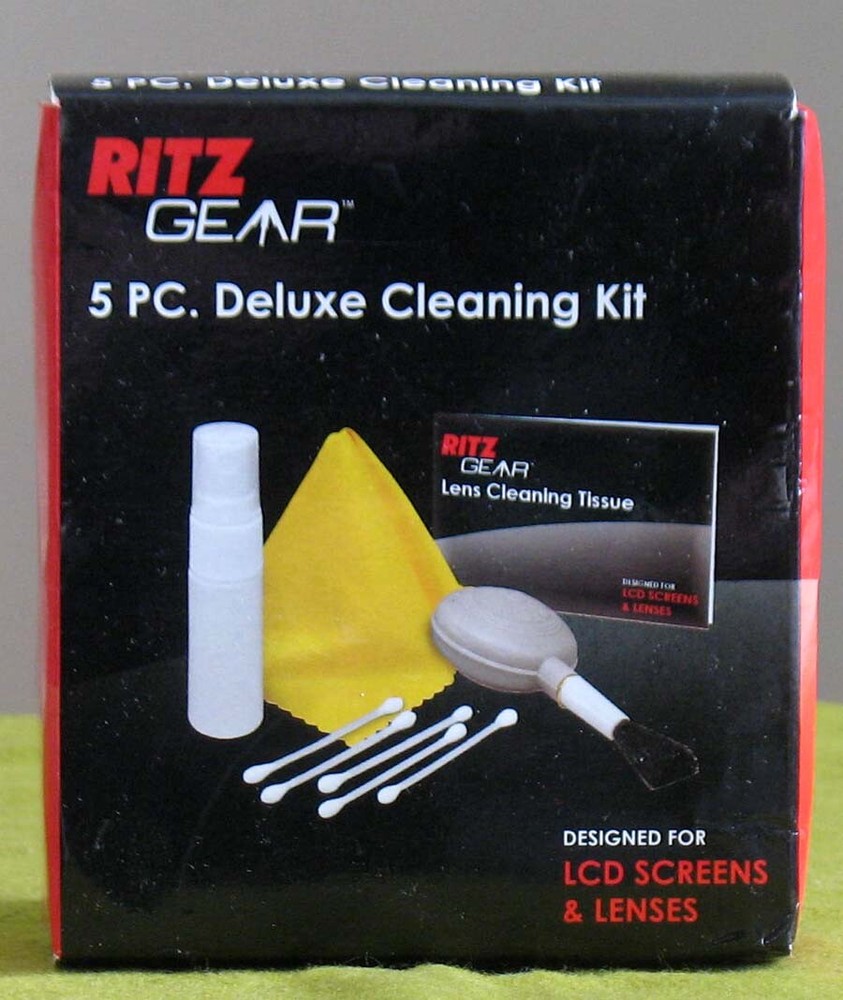 Ritz Gear 5 pc Deluxe Cleaning Kit, Mini Tri-pod & Flash/Camera Bracket