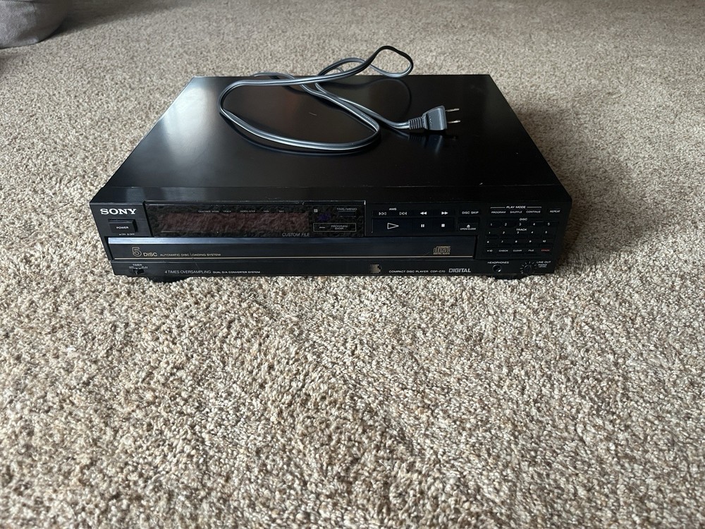 Sony CDP-C70 5-Disc CD Player TESTED, READ DESC