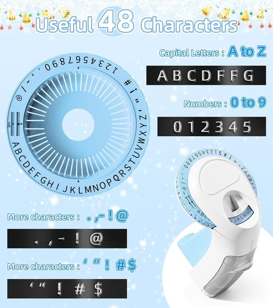 Phomemo Omega S Embossing Label Maker Manual Embossed Label Maker with Tape