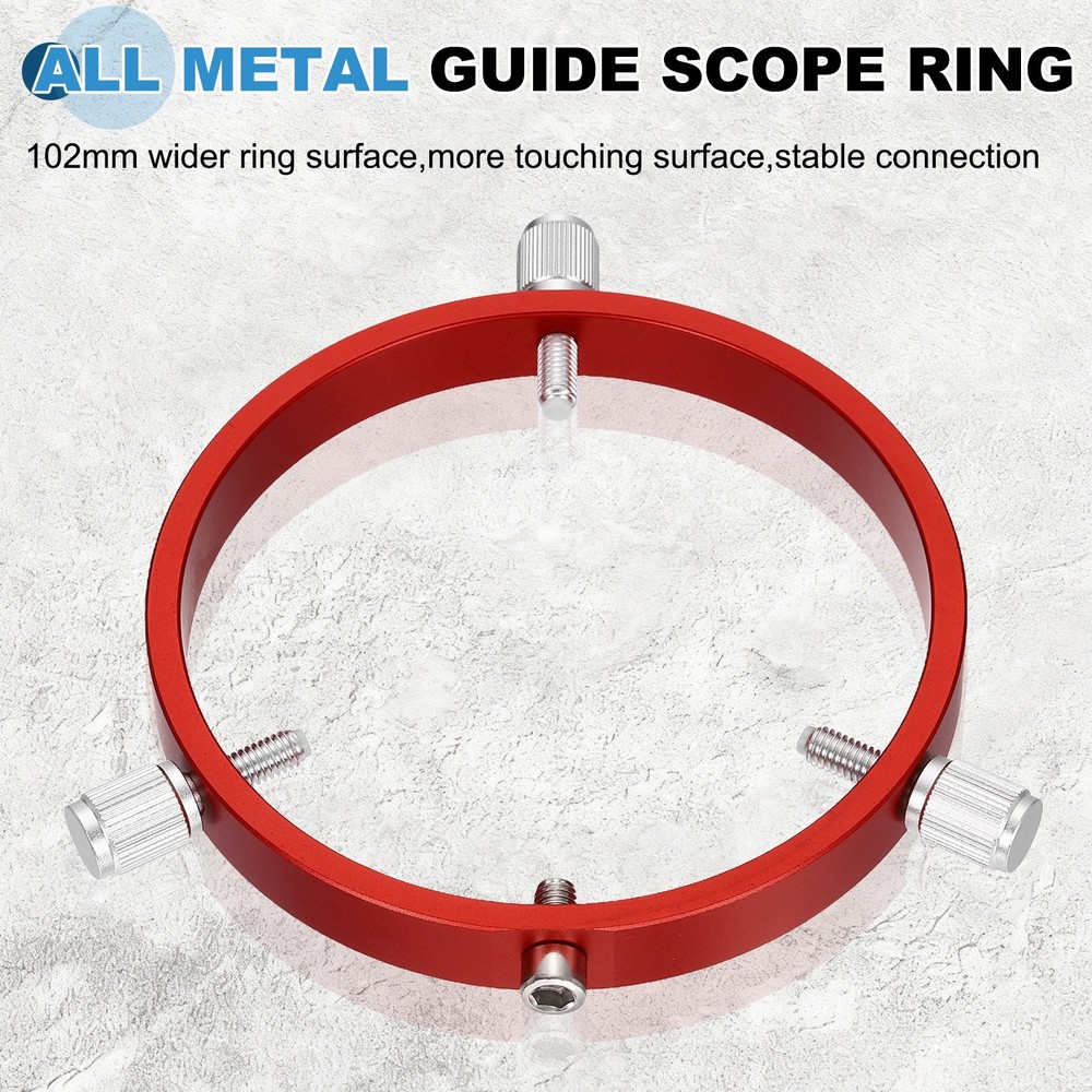 102mmD Adjustable Guiding Scope Rings, Metal Guide Scope Rings, Red