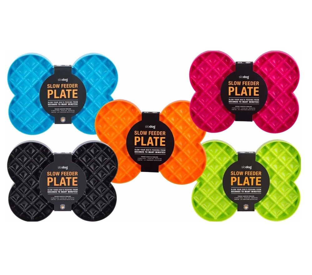 LickiMat SloDog Bone-Shaped Slow Feeder Plate for Dogs