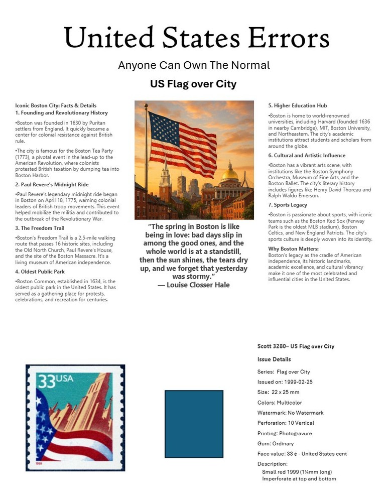 Centsational Custom Presentation Panel For Error SN 3280 - 8.5” X 11”