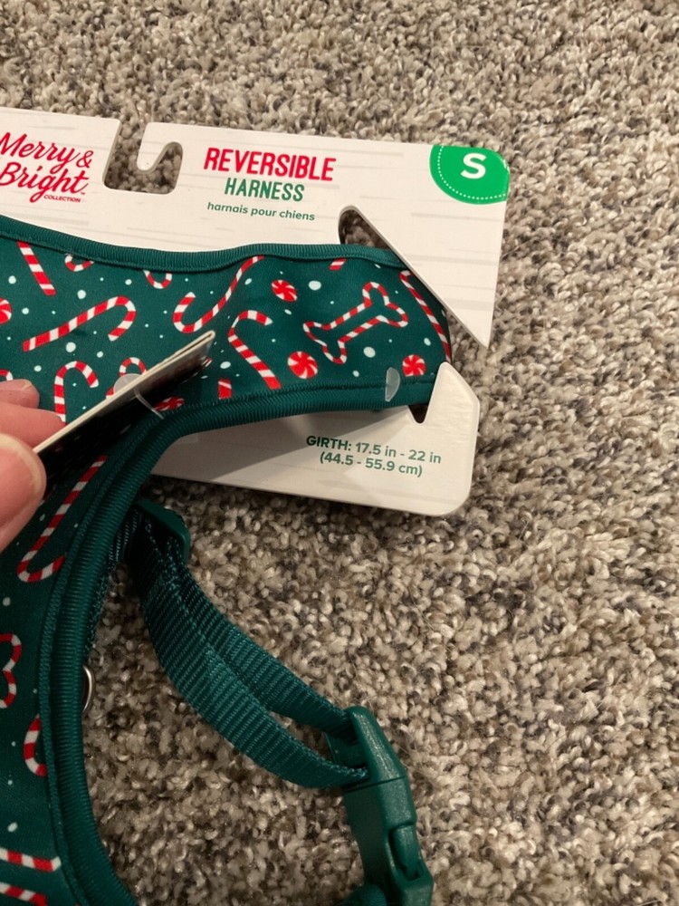 Merry & Bright "Candy Cane" Reversible Harness (S)