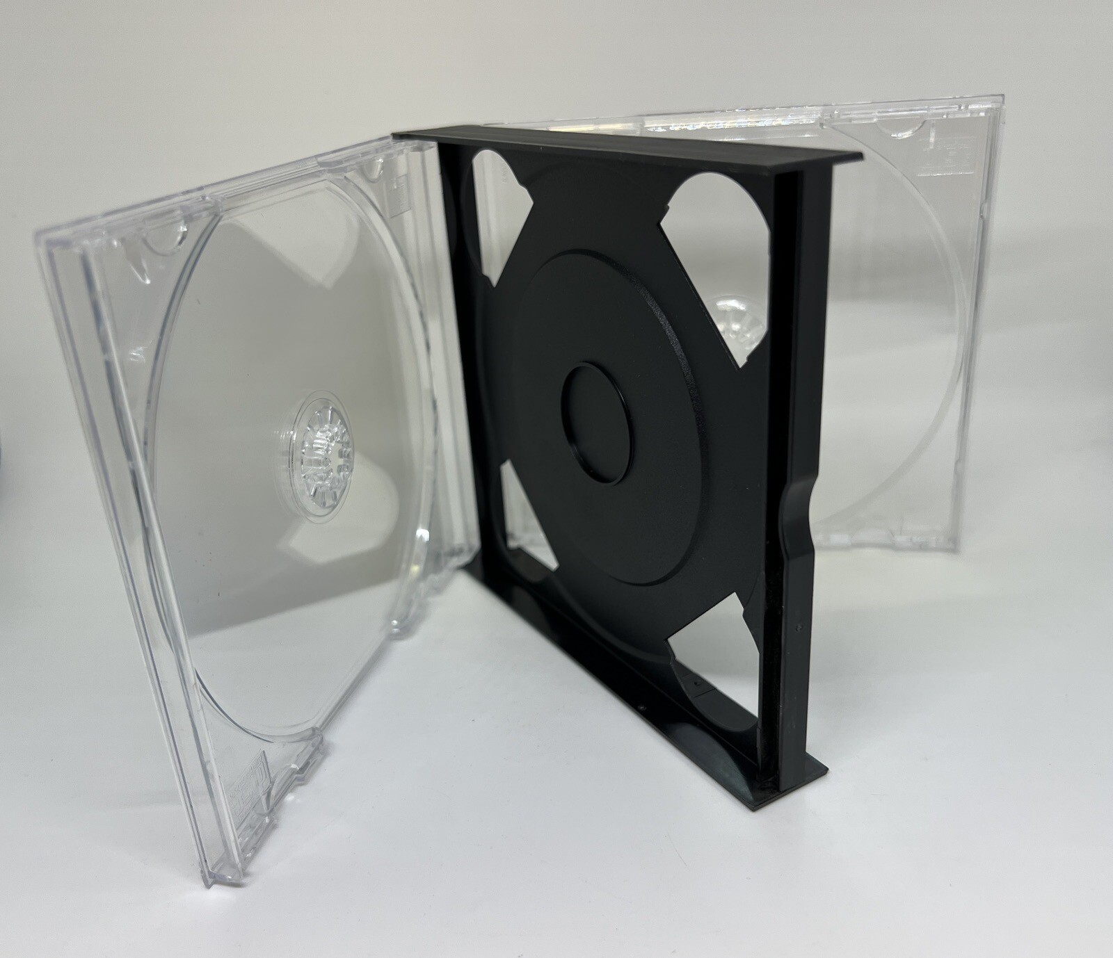 10 NEW CHUBBY 24MM DOUBLE (2) CD CASE WITH CLEAR TRAY, ASSEMBLED, 1057Q+KC02PK