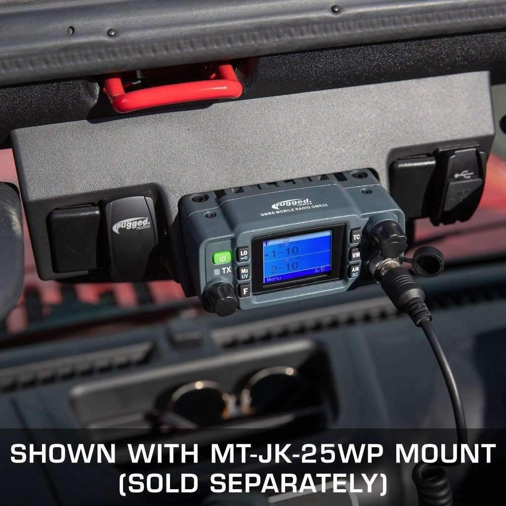 Jeep Radio Kit GMR25 Waterproof GMRS Mobile Radio and GMR2 Handheld W/ Antenna