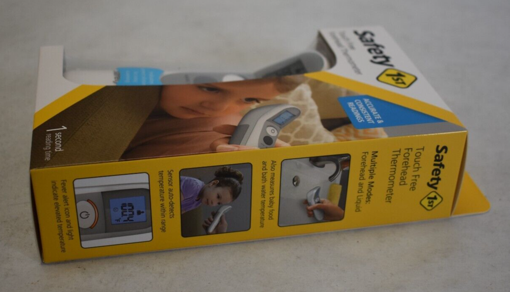 Safety 1st Touch Free Forehead Thermometer 1 Second Read Digital Display