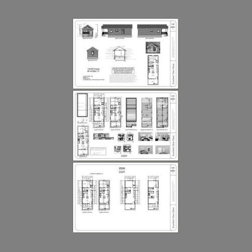 14x32 Tiny House -- 447 sq ft -- PDF FloorPlan -- Model 1O